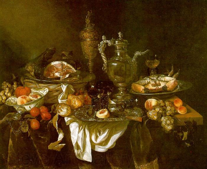 Abraham Hendrickz van Beyeren Banquet Still Life France oil painting art
